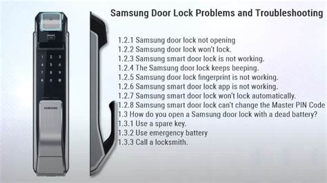 Samsung Door Lock Change Passcode