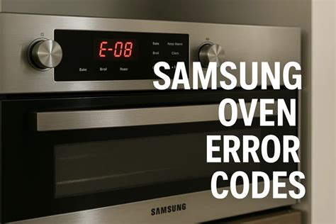 Samsung Double Oven Error Codes