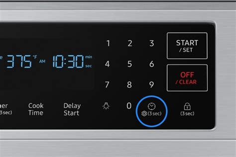 Samsung Electric Range Setting Clock