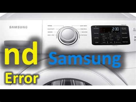 Samsung Front Load Error Code Nd