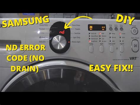 Samsung Front Load Washer Nd Code Fix