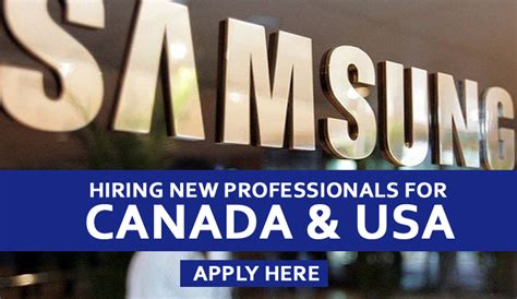 samsung job offer in usa