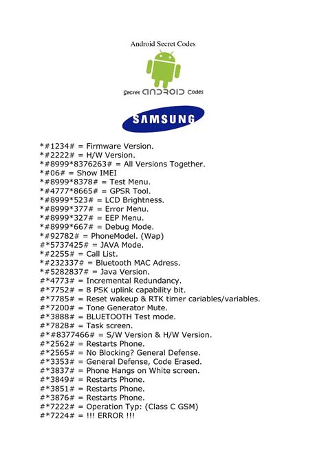 samsung mobile network code