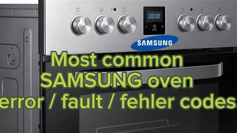 Samsung Oven Self Clean Error Code