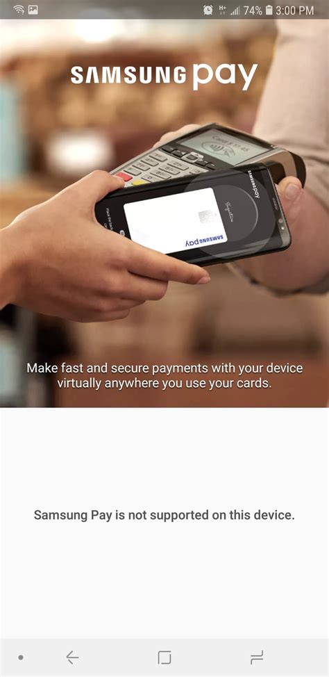 samsung pay not supported on this device