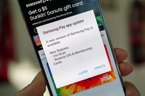 samsung pay update card