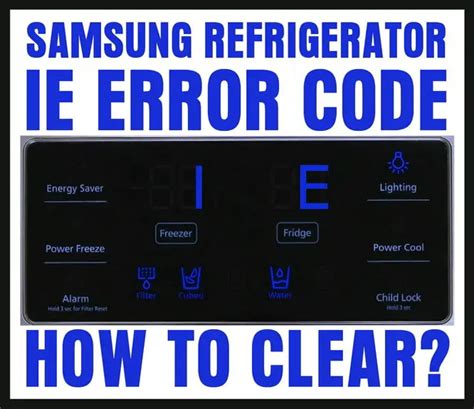 samsung refrigerator 1e error code