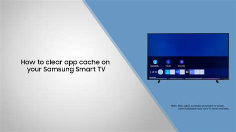 samsung smart tv clear app cache