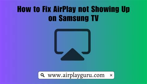 Samsung Tv Airplay Missing