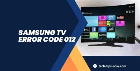 Samsung Tv App Error Code 012