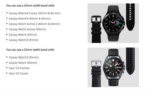 Samsung Watch Strap Size Guide
