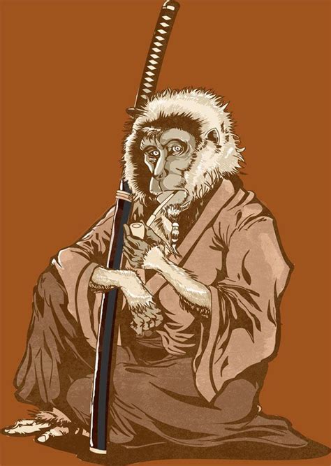samurai monkey warrior drawing for fun