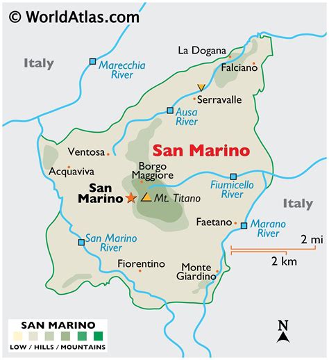 San Marino Karte Stepmap San Marino U1 Landkarte Fur Europa Calvin