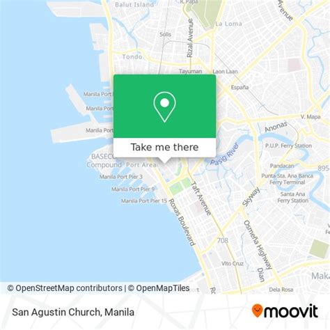 san agustin church manila map