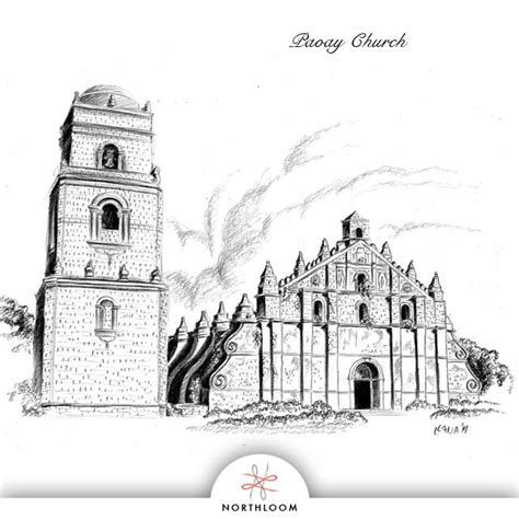 san agustin church paoay ilocos norte drawing