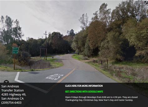 San Andreas Ca Transfer Station