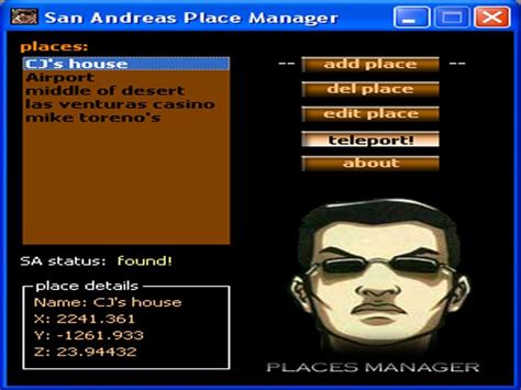Lets See San Andreas Place Manager References