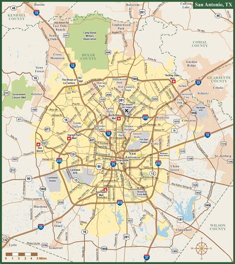 san antonio metro area map