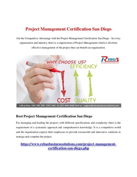 san diego project management courses