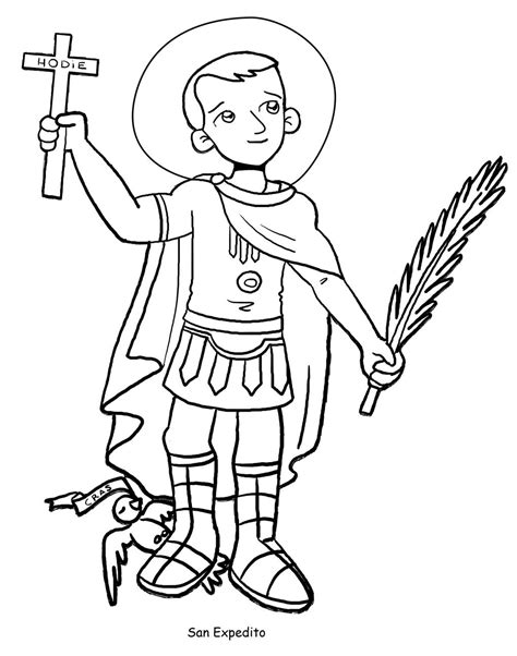 san expedito para colorear