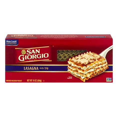 san giorgio lasagna recipe on box