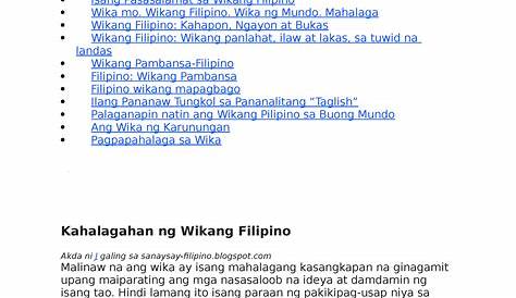 😀 Sanaysay tungkol sa kahalagahan ng kalikasan. Iba Pang Mga Halimbawa