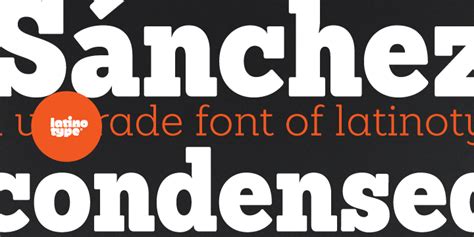 sanchez condensed bold free font