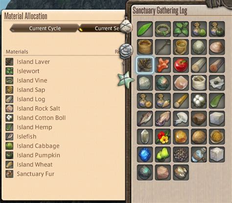 Sanctuary Gathering Log Ffxiv