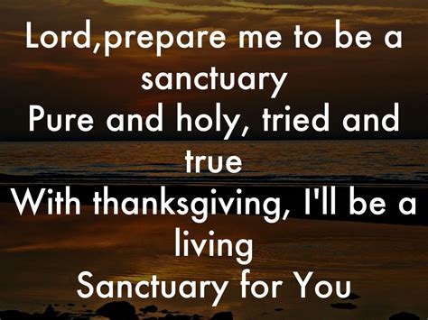 sanctuary lord prepare me