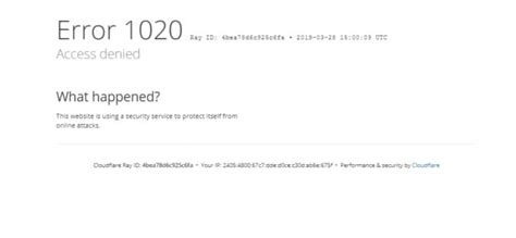 Sandbox Access Denied Error Code 1020