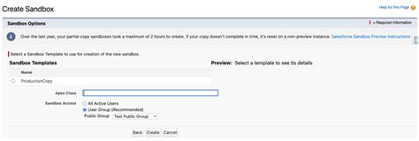 Sandbox Access User Group Salesforce