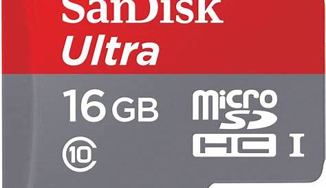 Sandisk 16gb Micro Sd Card Asda Memory Ultra hc C10 80mb/s