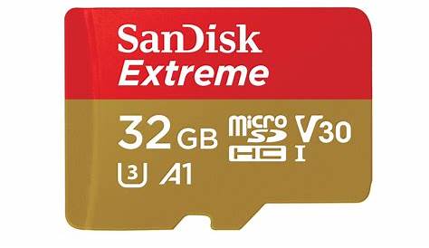 SanDisk Extreme 32GB microSDHC UHS1 Card with Adapter