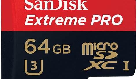 SanDisk Extreme 64GB microSD, microSDHC, microSDXC, 4K UHD