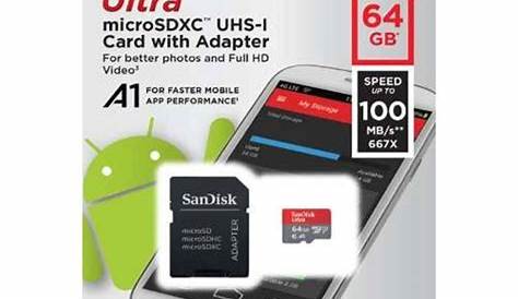 Sandisk Ultra 64gb Microsdxc Class 10 Micro Sdxc Up To 48mb S With Adapter