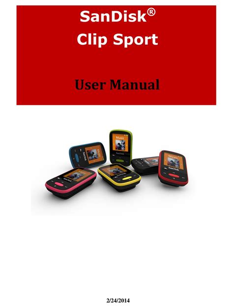 sandisk clip sport instruction manual