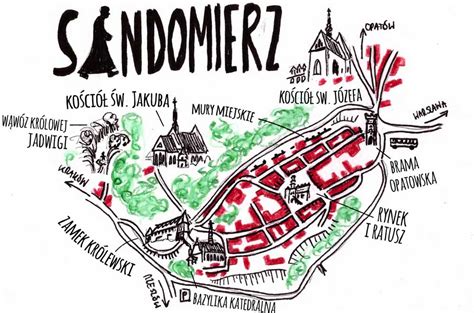 sandomierz mapa miasta