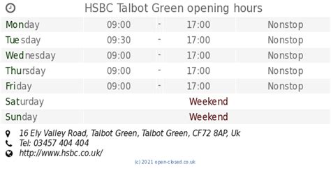 sands talbot green opening hours