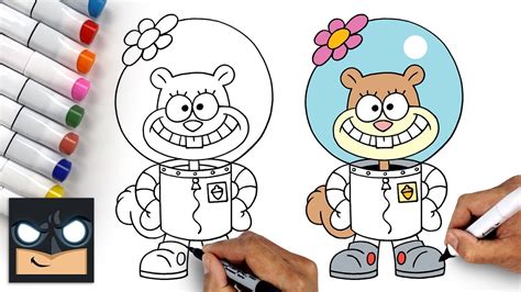 Sandy Spongebob Drawing Step By Step