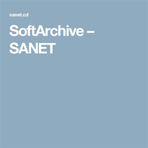 sanet softarchive