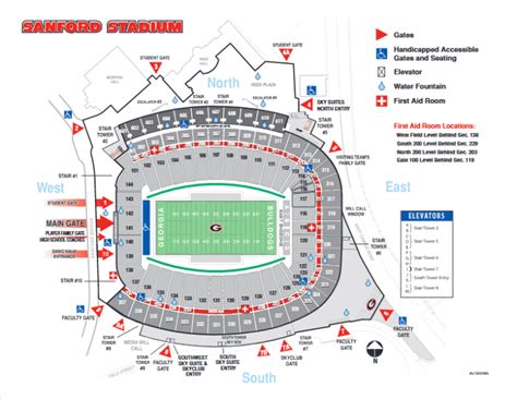 Sanford Stadium Seating Chart View