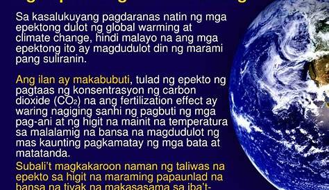 Climate Change.docx - Paksa: Epekto ng Climate Change sa Daigdig