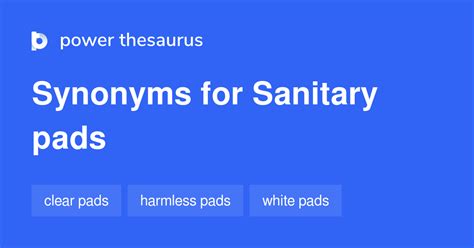 Sanitary Pads Synonyms