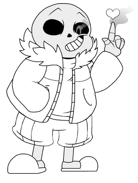 Sans Undertale Coloring Page