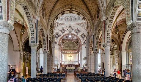 Interior of the Church of Santa Maria Delle Grazie, Milan, Italy