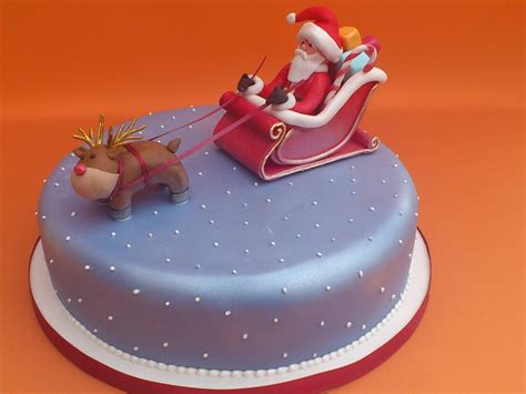 Santa Sleigh Christmas Cake