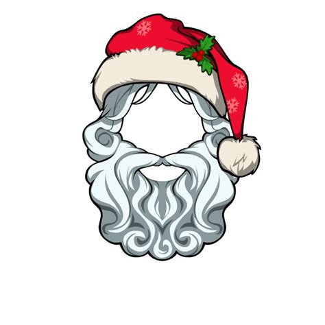 santa beard and hat png