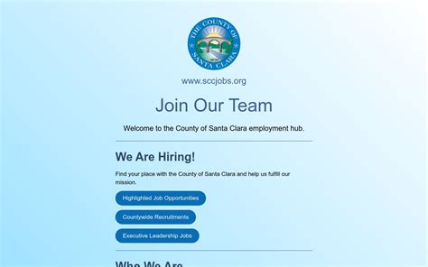 santa clara county jobs login