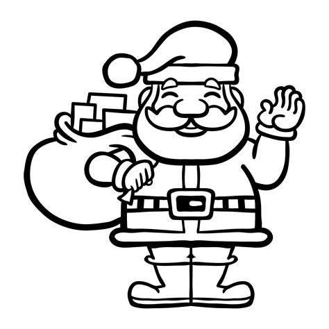 santa claus imagen para colorear