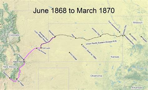 santa fe trail maps 1868